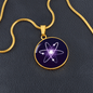 Cosmos (ATOM) Circle Necklace Stainless Steel or 18k Gold 18-22"-Express Your Love Gifts