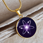 Cosmos (ATOM) Circle Necklace Stainless Steel or 18k Gold 18-22"-Express Your Love Gifts