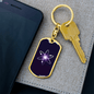 Cosmos (ATOM) Crypto Cryptocurrency Keychain Stainless Steel or 18k Gold Dog Tag Keyring-Express Your Love Gifts