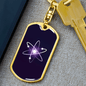 Cosmos (ATOM) Crypto Cryptocurrency Keychain Stainless Steel or 18k Gold Dog Tag Keyring-Express Your Love Gifts