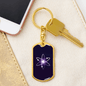 Cosmos (ATOM) Crypto Cryptocurrency Keychain Stainless Steel or 18k Gold Dog Tag Keyring-Express Your Love Gifts