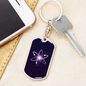 Cosmos (ATOM) Crypto Cryptocurrency Keychain Stainless Steel or 18k Gold Dog Tag Keyring-Express Your Love Gifts