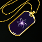 Cosmos (ATOM) Crypto Necklace Stainless Steel or 18k Gold Dog Tag 24" Chain-Express Your Love Gifts