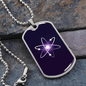 Cosmos (ATOM) Crypto Necklace Stainless Steel or 18k Gold Dog Tag 24" Chain-Express Your Love Gifts