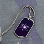 Cosmos (ATOM) Crypto Necklace Stainless Steel or 18k Gold Dog Tag 24" Chain-Express Your Love Gifts