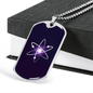 Cosmos (ATOM) Crypto Necklace Stainless Steel or 18k Gold Dog Tag 24" Chain-Express Your Love Gifts