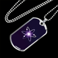 Cosmos (ATOM) Crypto Necklace Stainless Steel or 18k Gold Dog Tag 24" Chain-Express Your Love Gifts