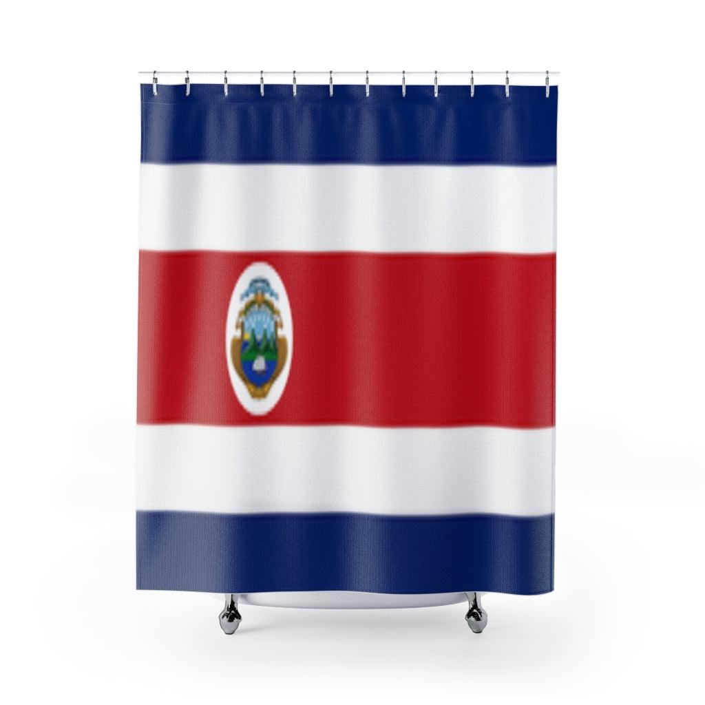 Costa Rica Flag Stylish Design 71" x 74" Elegant Waterproof Shower Curtain for a Spa-like Bathroom Paradise Exceptional Craftsmanship-Express Your Love Gifts