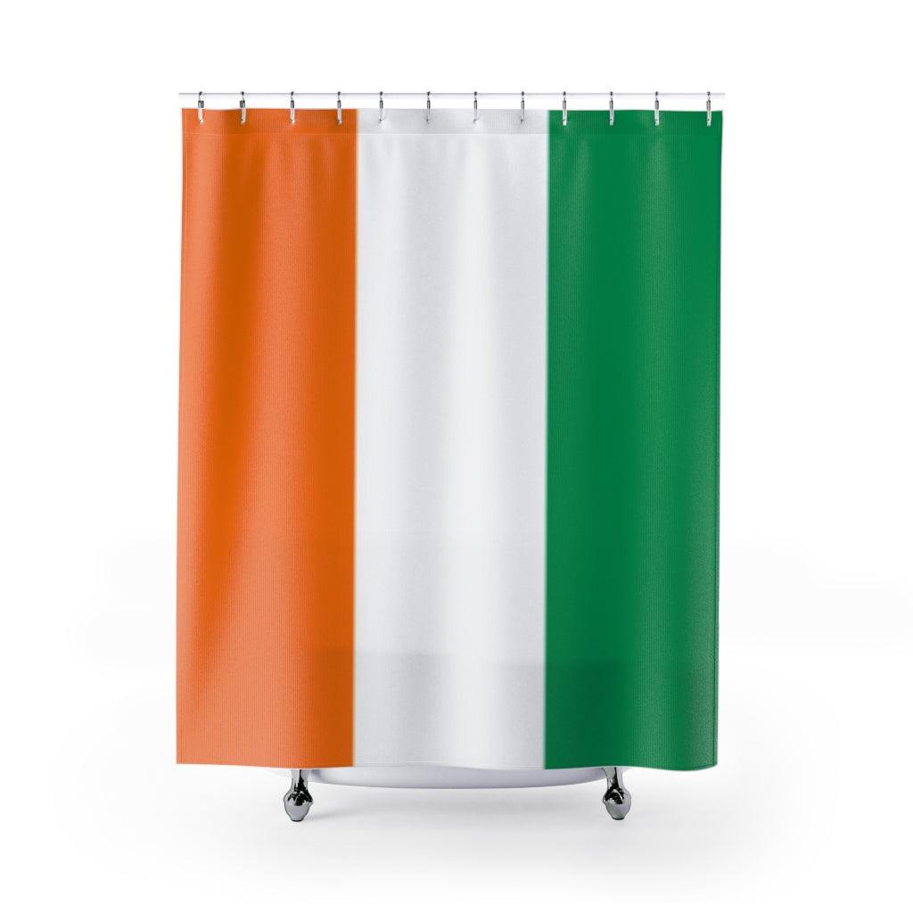 Côte d'Ivoire Flag Stylish Design 71" x 74" Elegant Waterproof Shower Curtain for a Spa-like Bathroom Paradise Exceptional Craftsmanship-Express Your Love Gifts