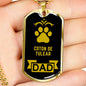 Coton De Tulear Dad Dog Necklace Stainless Steel or 18k Gold Dog Tag W 24" Dog Owner Lover-Express Your Love Gifts