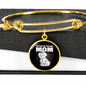 Coton De Tulear Mom Bracelet Stainless Steel or 18k Gold Circle Bangle-Express Your Love Gifts