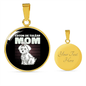 Coton De Tulear Mom Circle Necklace Stainless Steel or 18k Gold 18-22"-Express Your Love Gifts