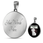 Coton De Tulear Mom Circle Necklace Stainless Steel or 18k Gold 18-22"-Express Your Love Gifts