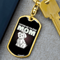 Coton De Tulear Mom Keychain Stainless Steel or 18k Gold Dog Tag Keyring-Express Your Love Gifts