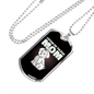 Coton De Tulear Mom Necklace Stainless Steel or 18k Gold Dog Tag 24" Chain-Express Your Love Gifts