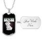 Coton De Tulear Mom Necklace Stainless Steel or 18k Gold Dog Tag 24" Chain-Express Your Love Gifts