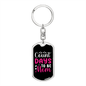 Count Day to be Mom Keychain Stainless Steel or 18k Gold Dog Tag Keyring-Express Your Love Gifts