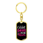 Count Day to be Mom Keychain Stainless Steel or 18k Gold Dog Tag Keyring-Express Your Love Gifts
