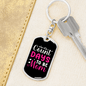 Count Day to be Mom Keychain Stainless Steel or 18k Gold Dog Tag Keyring-Express Your Love Gifts