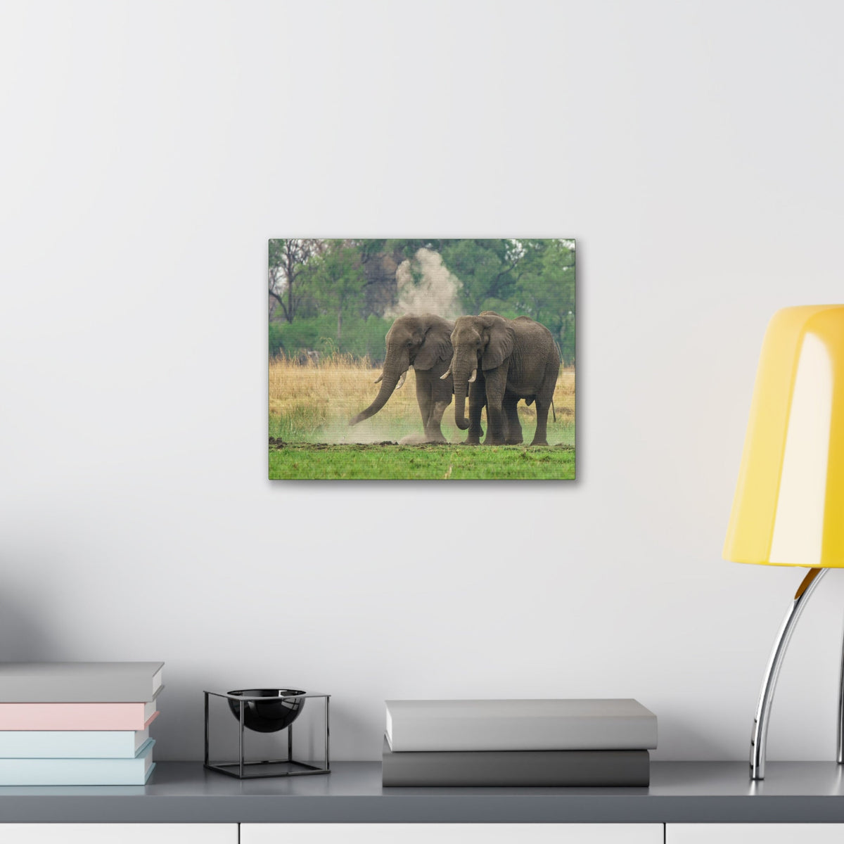 Couple of African Elephant Outdoor Wall Art Ready To Hang Unframed-Express Your Love Gifts