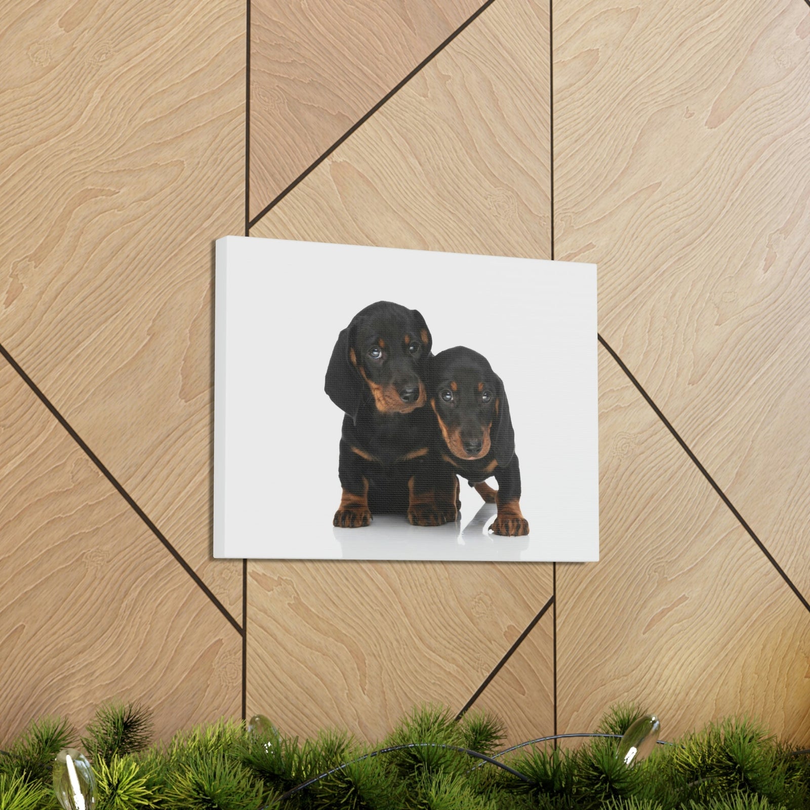 Scripture Walls Couple of Cute Dacshund Print Animal Wall Art Wildlife Canvas Prints Wall Art Ready to Hang Unframed-Express Your Love Gifts