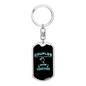 Couples Together Fishing Keychain Stainless Steel or 18k Gold Dog Tag Keyring-Express Your Love Gifts