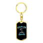 Couples Together Fishing Keychain Stainless Steel or 18k Gold Dog Tag Keyring-Express Your Love Gifts