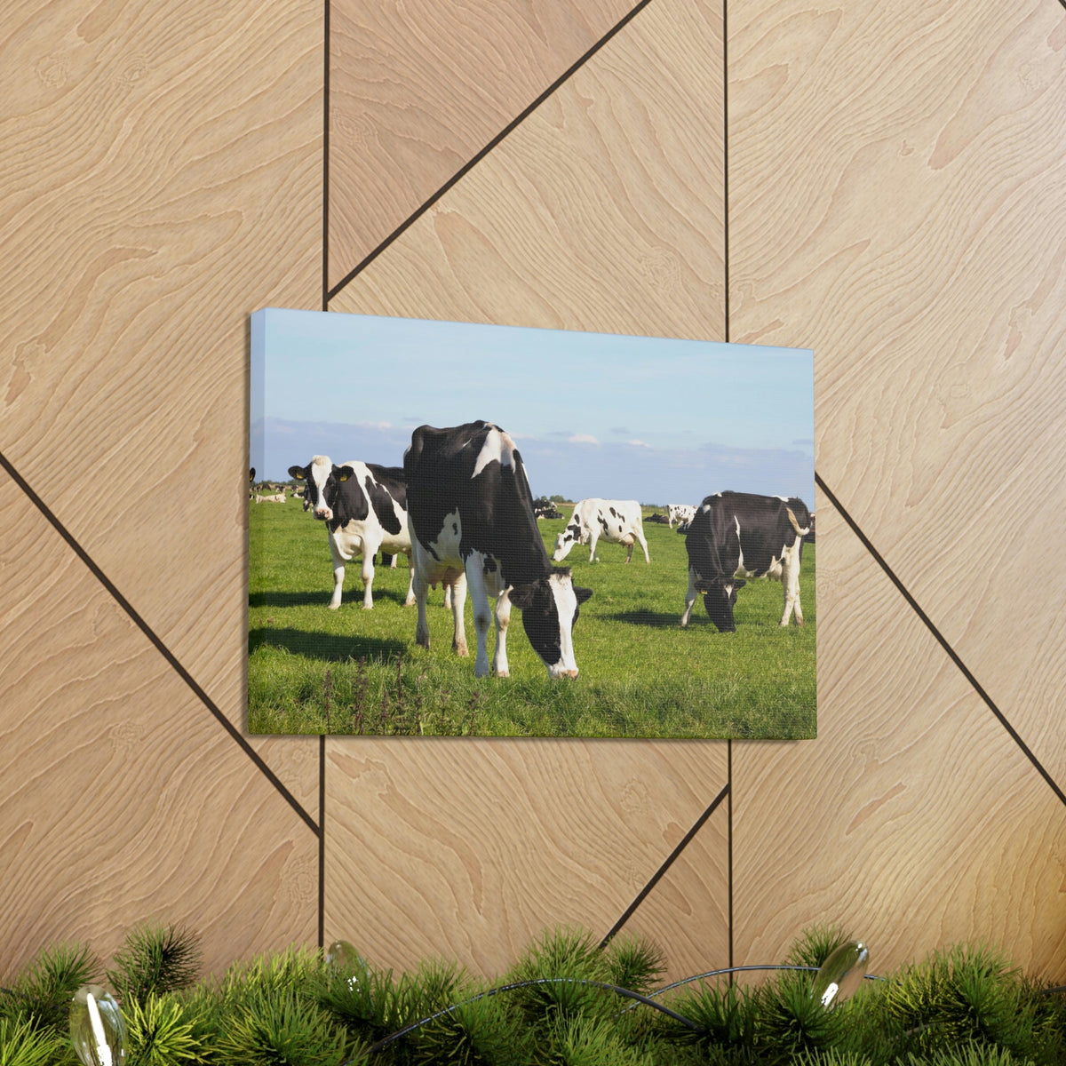 Scripture Walls Cow Couple Cow Troop Print Animal Wall Art Wildlife Canvas Prints Wall Art Ready to Hang Unframed-Express Your Love Gifts