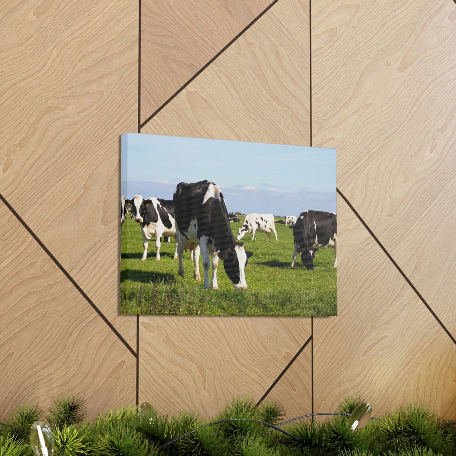 Scripture Walls Cow Couple Cow Troop Print Animal Wall Art Wildlife Canvas Prints Wall Art Ready to Hang Unframed-Express Your Love Gifts