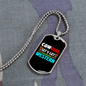 Cowgirl Let's Get Western Horse Necklace Stainless Steel or 18k Gold Dog Tag 24" Chain-Express Your Love Gifts