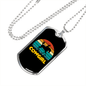 Cowgirl Retro Horse Necklace Stainless Steel or 18k Gold Dog Tag 24" Chain-Express Your Love Gifts