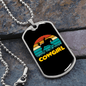 Cowgirl Retro Horse Necklace Stainless Steel or 18k Gold Dog Tag 24" Chain-Express Your Love Gifts
