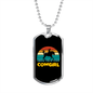 Cowgirl Retro Horse Necklace Stainless Steel or 18k Gold Dog Tag 24" Chain-Express Your Love Gifts