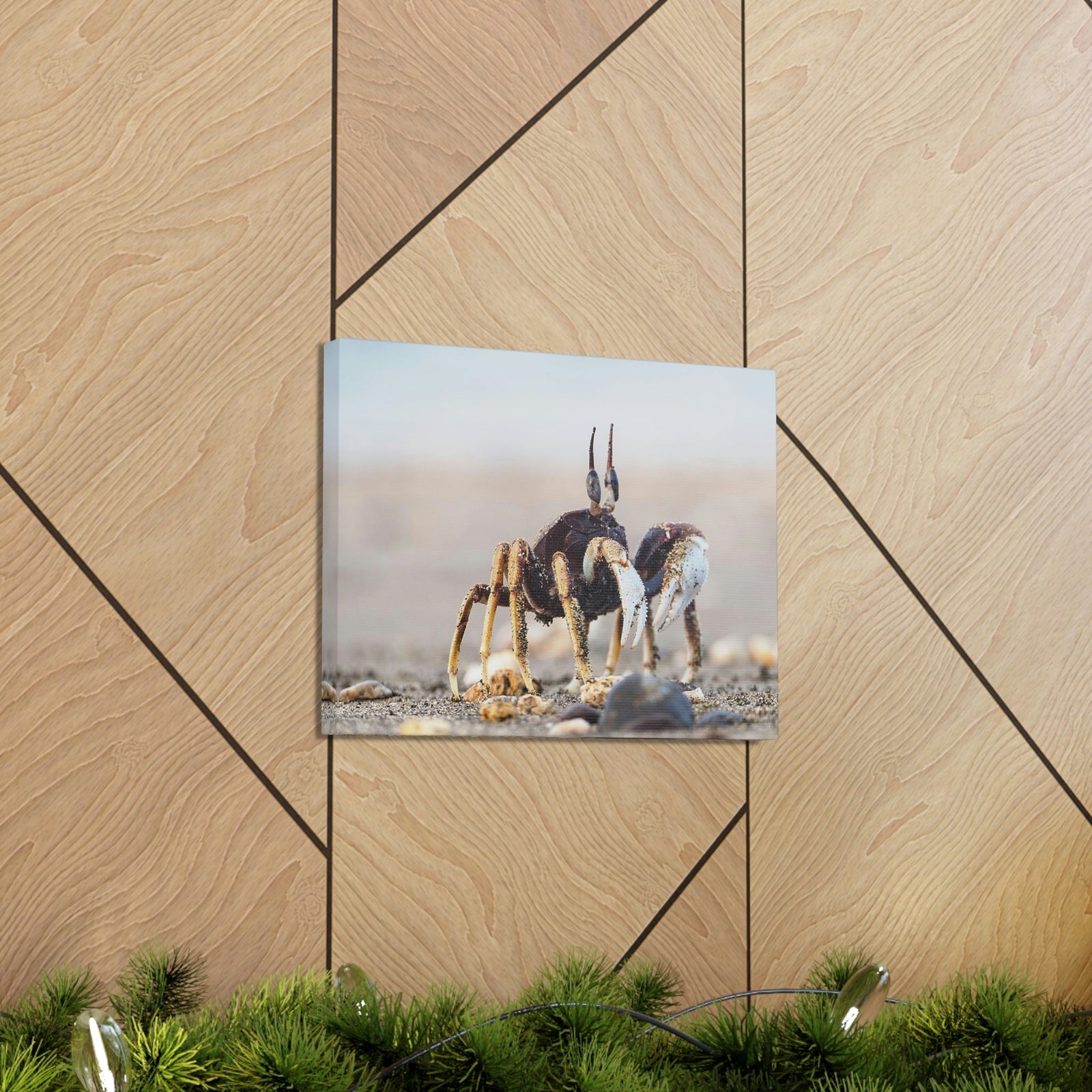 Scripture Walls Crab Hunting Crab on Hunt Print Animal Wall Art Wildlife Canvas Prints Wall Art Ready to Hang Unframed-Express Your Love Gifts
