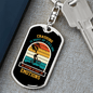 Crashing Is Part Of Cycling Keychain Stainless Steel or 18k Gold Dog Tag Keyring-Express Your Love Gifts