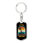 Crashing Is Part Of Cycling Keychain Stainless Steel or 18k Gold Dog Tag Keyring-Express Your Love Gifts
