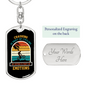 Crashing Is Part Of Cycling Keychain Stainless Steel or 18k Gold Dog Tag Keyring-Express Your Love Gifts