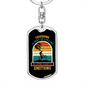 Crashing Is Part Of Cycling Keychain Stainless Steel or 18k Gold Dog Tag Keyring-Express Your Love Gifts
