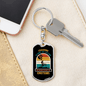 Crashing Is Part Of Cycling Keychain Stainless Steel or 18k Gold Dog Tag Keyring-Express Your Love Gifts