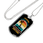 Crashing Is Part Of Cycling Necklace Stainless Steel or 18k Gold Dog Tag 24"-Express Your Love Gifts