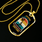 Crashing Is Part Of Cycling Necklace Stainless Steel or 18k Gold Dog Tag 24"-Express Your Love Gifts