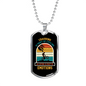 Crashing Is Part Of Cycling Necklace Stainless Steel or 18k Gold Dog Tag 24"-Express Your Love Gifts