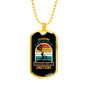 Crashing Is Part Of Cycling Necklace Stainless Steel or 18k Gold Dog Tag 24"-Express Your Love Gifts