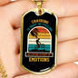 Crashing Is Part Of Cycling Necklace Stainless Steel or 18k Gold Dog Tag 24"-Express Your Love Gifts