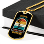 Crashing Is Part Of Cycling Necklace Stainless Steel or 18k Gold Dog Tag 24"-Express Your Love Gifts