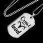 Crawl Walk Hunt White Necklace Stainless Steel or 18k Gold Dog Tag 24" Chain-Express Your Love Gifts