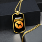 Crazy Beagle Lady Necklace Stainless Steel or 18k Gold Dog Tag 24" Chain-Express Your Love Gifts