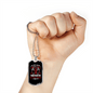 Crazy Because I'm Firefighter Gift Stainless Steel or 18k Gold Dog Tag 24" Chain-Express Your Love Gifts