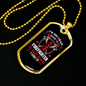Crazy Because I'm Firefighter Gift Stainless Steel or 18k Gold Dog Tag 24" Chain-Express Your Love Gifts