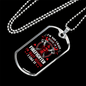 Crazy Because I'm Firefighter Gift Stainless Steel or 18k Gold Dog Tag 24" Chain-Express Your Love Gifts